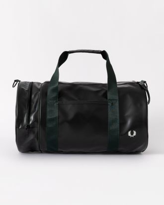 Fred Perry Mens Barrel Bag in Black Recycled Material - One Size