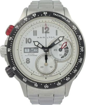 Hamilton Pre-owned Hamilton Khaki Chronograph Automatic White Dial Mens Watch H717260