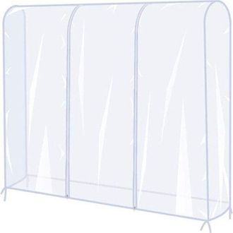 OEM Funda Para Perchero - Funda Protectora Para Ropa - Almacenamiento De Ropa - Resistente Al Polvo Y Al Agua - 180x50x150 Cm - Transparente