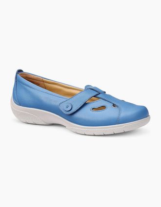 Hotter Womens Nirvana Womens T-Bar Casual Shoes - Blue - Size: 4.5
