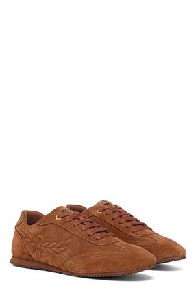 MCM Womens Federlite Lo Sneakers in Laurel Suede Leather in Cognac at Nordstrom, Size 36