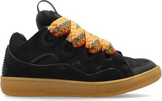 Lanvin Curb Leren Sneakers - Dames - Sneakers - Zwart - 38 EU - Leer - Schoenen