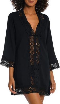 La Blanca Island Fare Cover-Up Tunic in Black at Nordstrom Rack, Size X-Small