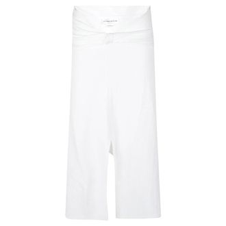 Victoria Beckham Midi Skirts, female, White, Size: M Twist Detail Midi Skirt