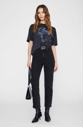 Anine Bing Kent Tee Eagle T-Shirt in Washed Black at Nordstrom, Size X-Small