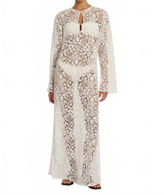 JETS Velana Lace Maxi Kaftan Cover Up In Cream
