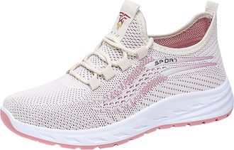 Generic Womens Orthopedic Running Trainers Ladies Wide Fit Lightweight Shoes Womens Breathable Mesh Running Shoes Lightweight Non Cushioned Supportive for Wor