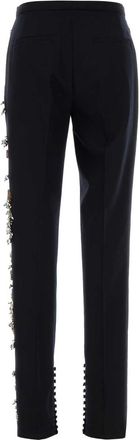 Dries Van Noten Womens Navy Blue Wool Pandoris Pant Exterior: Pantaloni Trousers