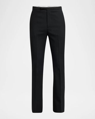 Alexander McQueen Men & apos;s Wool Slim Flare Flat-Front Trousers