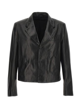 Ferragamo Leather Blazer Jacket