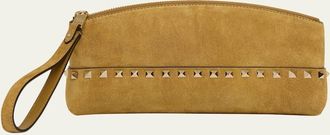 Valentino Garavani Rockstud Suede Wristlet Pochette