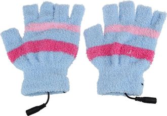 Generic Heater Heating Gloves Heated Hands Usb Warm Gloves Winter Fingerless Electric Heating Gloves Womens Mittens (Blue, One Size)