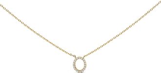House of Brilliance 10K Gold Diamond Accent A-Z Block Initial Pendant Necklace