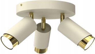 OEM L&aacute;mpara De Techo Beige Circle Tube Dorado Gu10 Led Spot