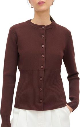 Aligne Ruby Cardigan in Chocolate at Nordstrom, Size X-Small