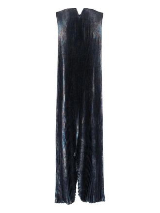 L&rsquo;Id&eacute;e galaxy-print maxi dress - Nero