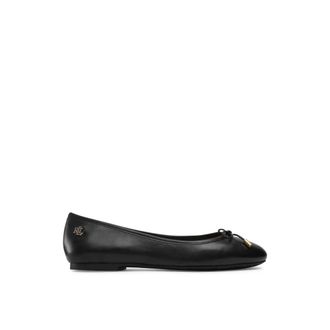 Ralph Lauren Ballerinas, female, Black, Size: 5 1/2 US Jayna Leather Flats Ballerinas