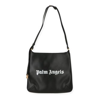 Palm Angels Womens Black/White Shoulder Bag