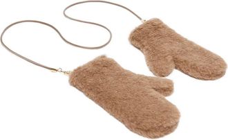 Max Mara Guanti in pelliccia sintetica - Marrone
