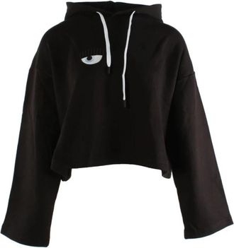 Chiara Ferragni Sweater - Dames - Hoodies - Zwart - M - Katoen - Hoodies & sweatvesten