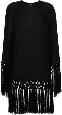 Taller Marmo Zwarte Linnen Korte Jurk - Dames - Korte kleedjes - Zwart - XS - Linnen - Kleedjes