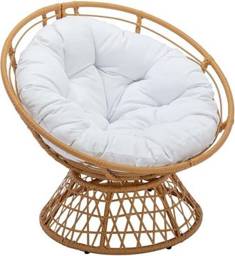 VENTE-UNIQUE.COM Sill&oacute;n de jard&iacute;n resina color natural claro