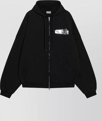 Balenciaga cotton oversized zip-up hoodie
