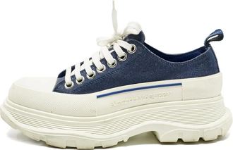 Alexander McQueen Sneakers Tread in tela - Blu