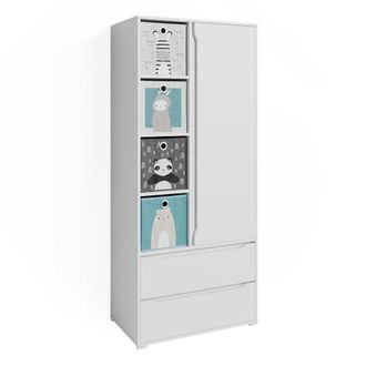 Vicco Armario De Ropa Ruben, Blanco, 80 X 189.9 Cm