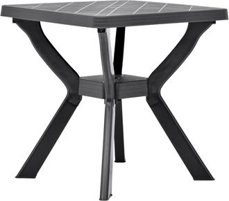 vidaXL Mesa Bistr&oacute; Pl&aacute;stico Gris Antracita 70x70x72 Cm Vidaxl