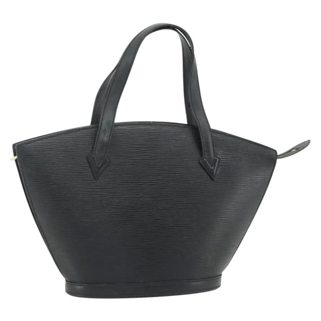 Saint Jacques Epi Leather Black Leather Handbag (Pre-Owned)
