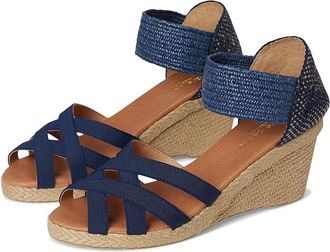 André Assous Adin Womens Wedge Shoes Navy : 10 M, Leather