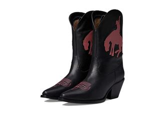 Dingo Let Er Buck Womens Shoes Black : 7.5 B - Medium, Leather