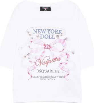 Dsquared2 Top girocollo - Bianco