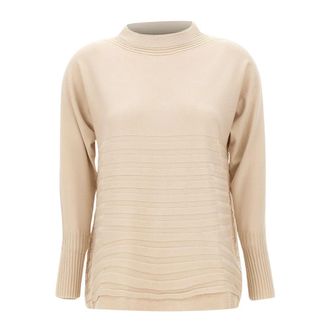 Elena Miro Round-neck Truien - Dames - Ronde hals truien - Beige - XS - Truien & Vesten