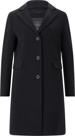 Cinzia Rocca Single-Breasted Coats - Dames - Mantel - Zwart - XL - Wol - Jassen