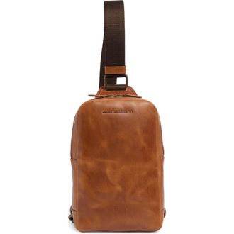 Johnston & Murphy Hunter Glazed Sling Bag in Tan at Nordstrom Rack