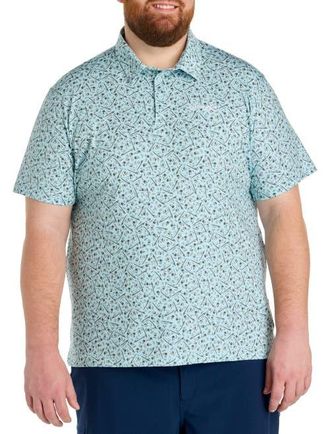 Columbia Big & Tall PFG Super Slack Tide Marine Printed Polo Shirt in Marine Light at Nordstrom, Size Xx-Large