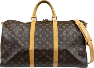 Louis Vuitton Brown Monogram Canvas Boston Bag (Pre-Owned)