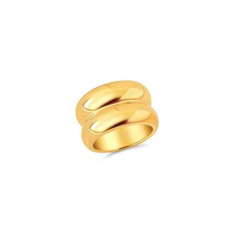 Ellie Vail Rhett Double Layer Ring In Gold