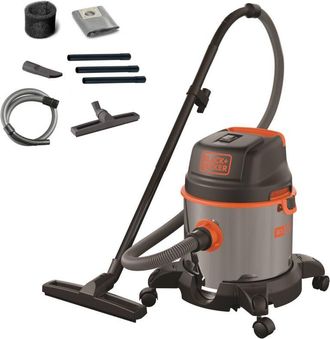 Black+Decker Black+decker Aspirador Multiuso Bxvc20xe De S&oacute;lidos Y L&iacute;quidos (potencia Absorbida 1400 W, Capacidad Del Dep&oacute;sito 20 L)