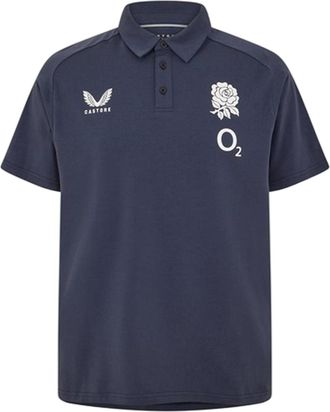 Castore Rugby-poloshirt voor heren van het Engelse nationale team (Marine)