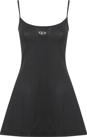 Diesel D-Newhop-Od Mini Jurk - Dames - Korte kleedjes - Zwart - M - Katoen - Kleedjes
