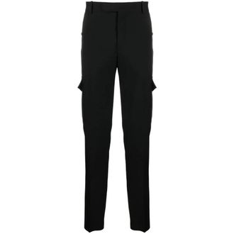 Alexander McQueen Tapered-Leg Military Cargo Trousers - male - Alexander McQueen - Slim-fit Trousers - Black - 2XL - Trousers