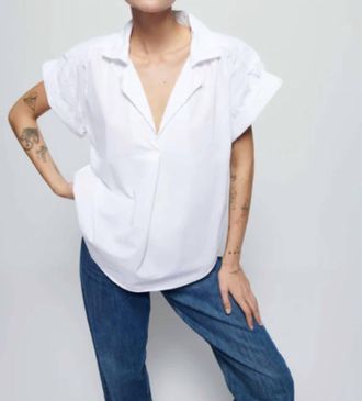 Nation Ltd Elliott Stripe Shirt In White