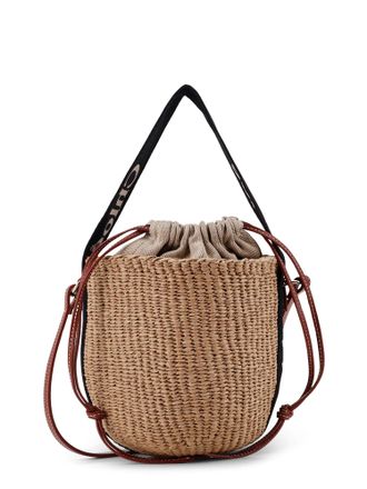 Chloé Woody Raffia Bucket Bag-Donna