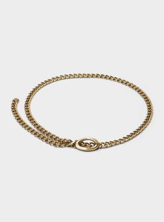 Michael Kors Michael Michael Kors - Womens Link-buckle brass chain