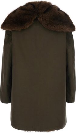 VALENTINI 1972 Mens Hooded Parka Green Cotton Coat