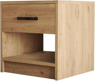 Hanah Home Modern Nightstand With 1 Drawer & Shelves