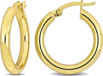 Mimi & Max 20x3mm Round Hoop Earrings in Yellow Plated Silver
